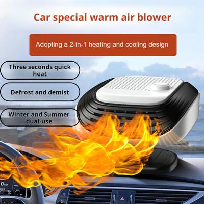Aquecedor de carro para veículo Aquecedor de carro portátil Ignitor 24V Desembaçador e desembaçador de para-brisa 2 em 1 Ventilador de aquecimento e resfriamento Descongelamento rápido do para-brisa =