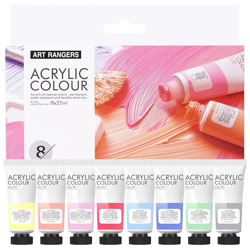 

acrylic paint Macaron 8 color set acrylic gouache tubular durability quick drying waterproof handmade easy Wood/Egg/Pottery/Fabric paint children s