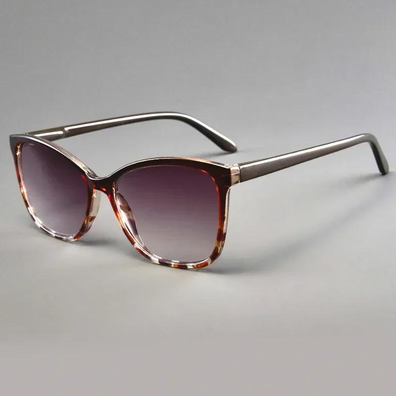 

Trendy Gray Lens Presbyopia Eyeglasses Men Women Fashion Reading Sunglasses Large Frame Far-Sighted Eyewear 0 To +4.0 4.0