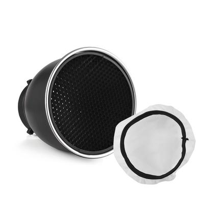 7palcový Bowens Mount Beauty Dish Standar Reflector Difuzor Lamp Shade Dish s 60° voštinou mřížkou a