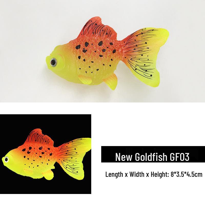 Luminous Goldfish & Jellyfish Aquarium Ornaments - Silicone Simulation for Landscaping