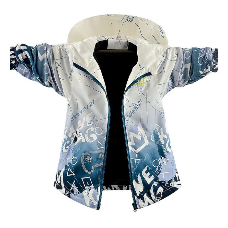 Boys Kids Fleece Lined Windproof Outdoor Hiking Jacket Coat