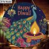 2D flat hanging decorative signs, interior wall or door decoration, Diwali peacock pattern decoration, interesting gifts for family and friends