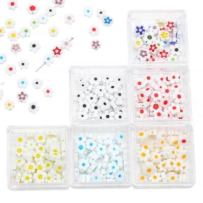 Perline Piatte Mille Fiori Fiore di Prugno in Vetro di Cristallo per Fai da Te 10 Pezzi