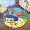 Bubble Guppies Bedruckter Runder Teppich Teppich Stuhlteppich Bereichsteppich Eingang Fußmatten, für Bürostuhl Wohnzimmer Schlafzimmer Küchenraum.