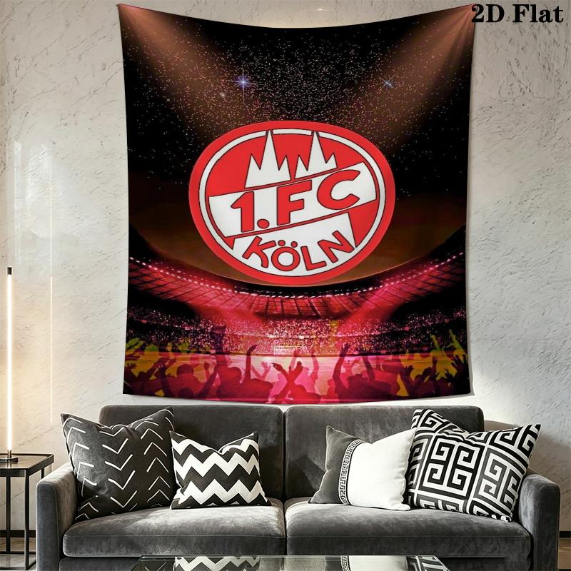 FC KÖLN Wall Tapestry Aesthetic Wall Hanging Printed Fabric Blanket Decorative Tapestries for Bedroom Living Room Home Decor