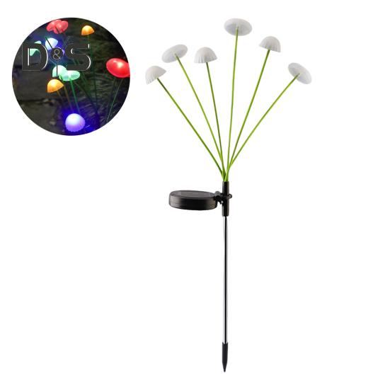 

Светодиодная солнечная лампа с автоматическим включением/выключением, простая установка, водонепроницаемая, меняющая цвет, энергосберегающая, садовая солнечная лампа в виде медузы 6pcs разноцветный