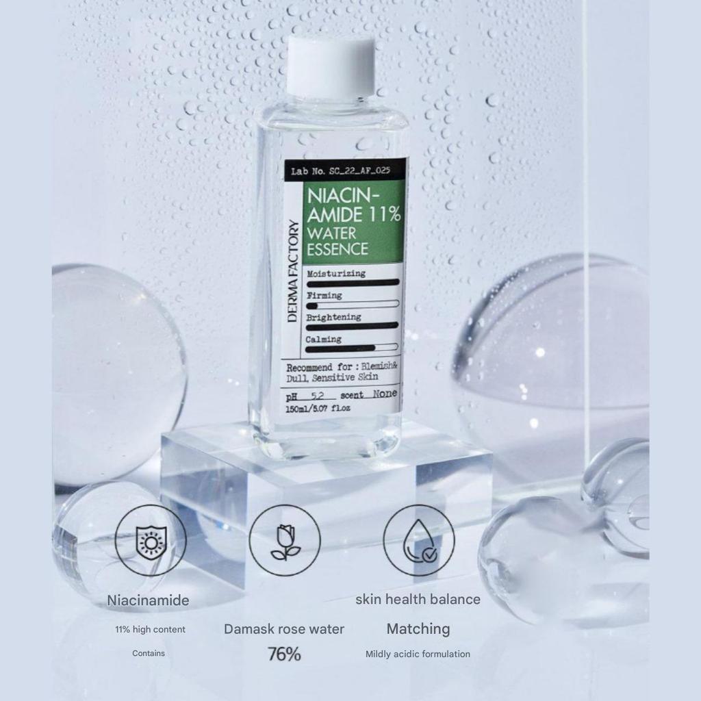 DERMA FACTORY Niacinamide 11% Water Essence (150ml)