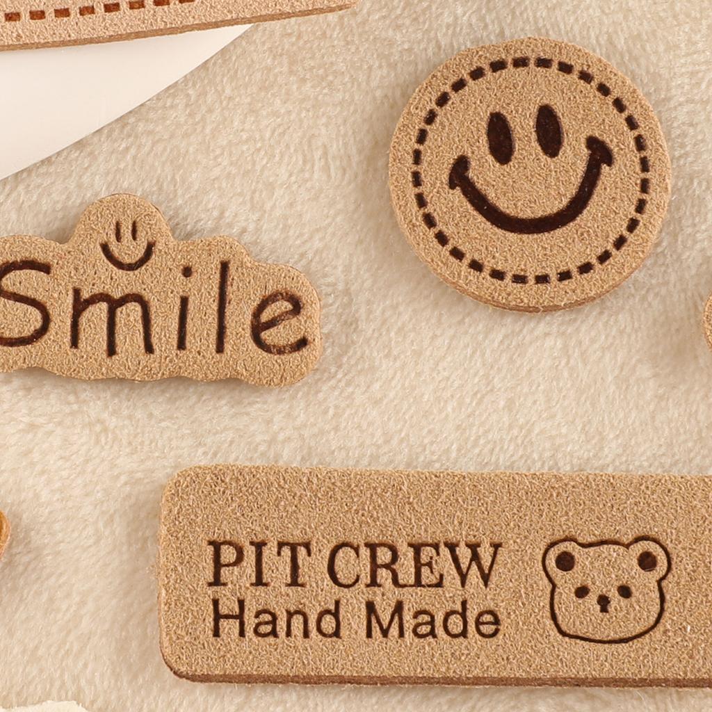 Printed Trademark Clothing Accessories DIY Patch Shoes and Hats Luggage Accessories English Letters Leather Label Cloth Label Cloth Sticker