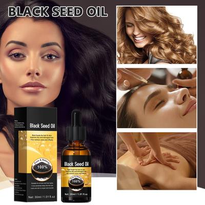 Suero nutritivo para pestañas y cejas con aceite de semilla negra, multifuncional, 30 ml