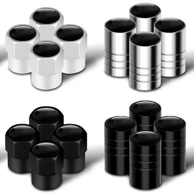 CNF4  4PCS/Set New Metal No Logo Car Wheel Tire Valve Caps Covers Dust-proof Auto Parts For Car Truck Bicycles Motorcycles Accessories