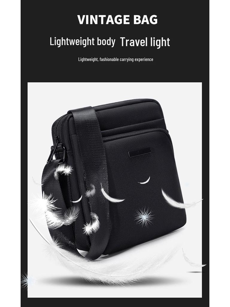 Japanese Style Men's Lightweight Minimalist Crossbody Bag - Trendy, Large Capacity Multi-compartment Niche Shoulder Bag