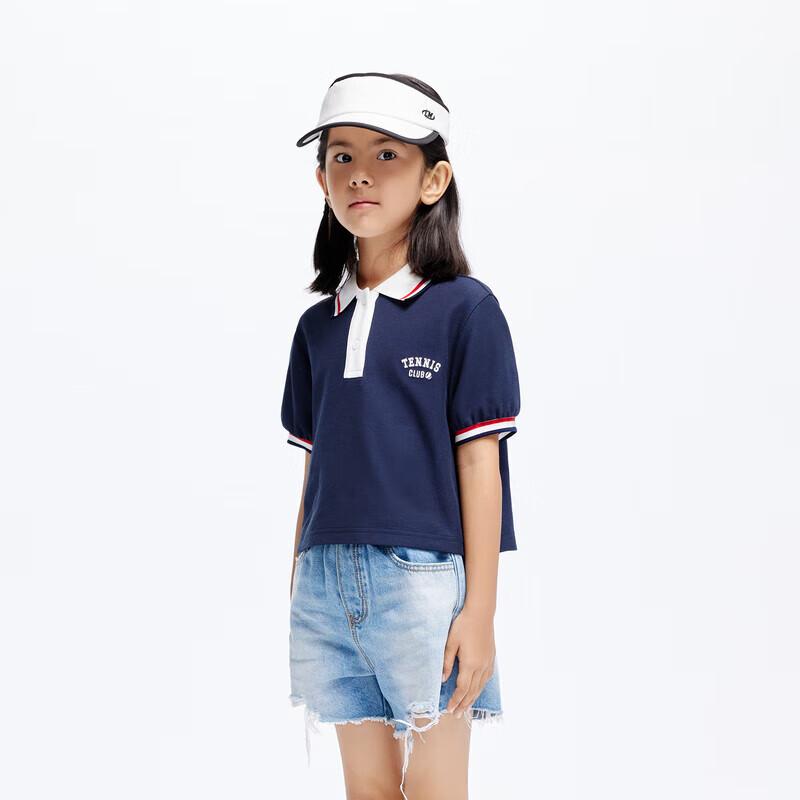 

Little MO&Co. Girls Cooling Quick-Dry Tennis Style Polo Shirt 140