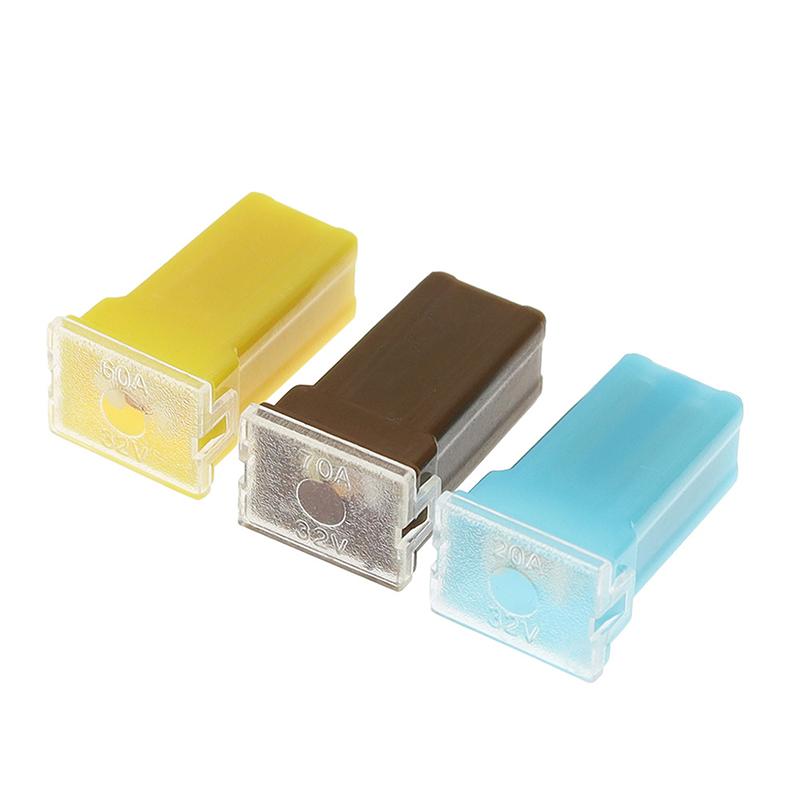 5Pcs Mini Square Fuse 20A 30A 40A 50A 60A Set Automotive Car Fuse With Plastic Box Assortment Auto Fuse