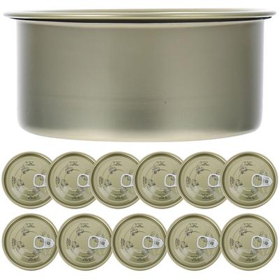 12pcs Empty Tinplate Can Self-Seal Food Meat Tin Reusable Candy Cookie Cake Can Refillable Food Storage Tin Cans for Bulk