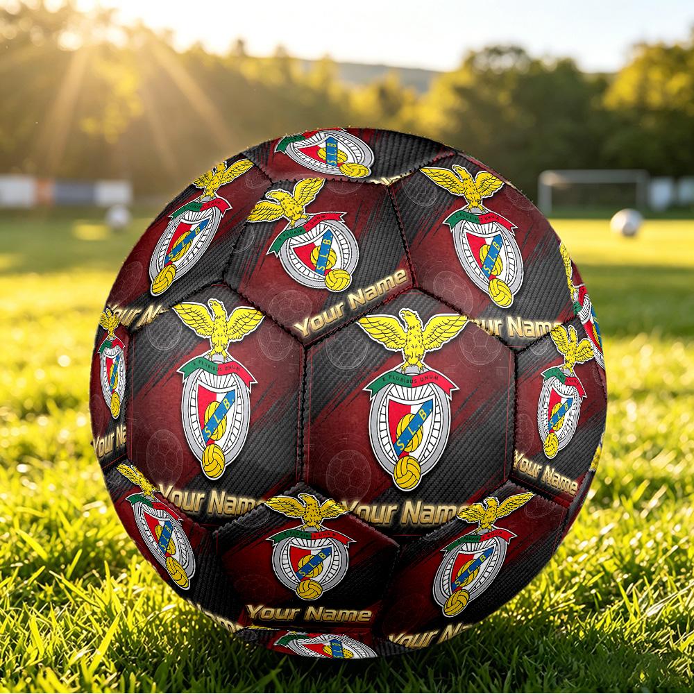 Personalized Size 5 Football Benfica Pattern Outdoor Game Sports Ball Gift