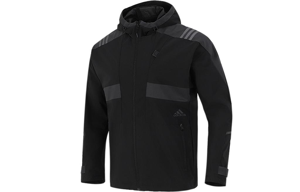 adidas Jackets Men's Black Hooded Moderate Other H40235