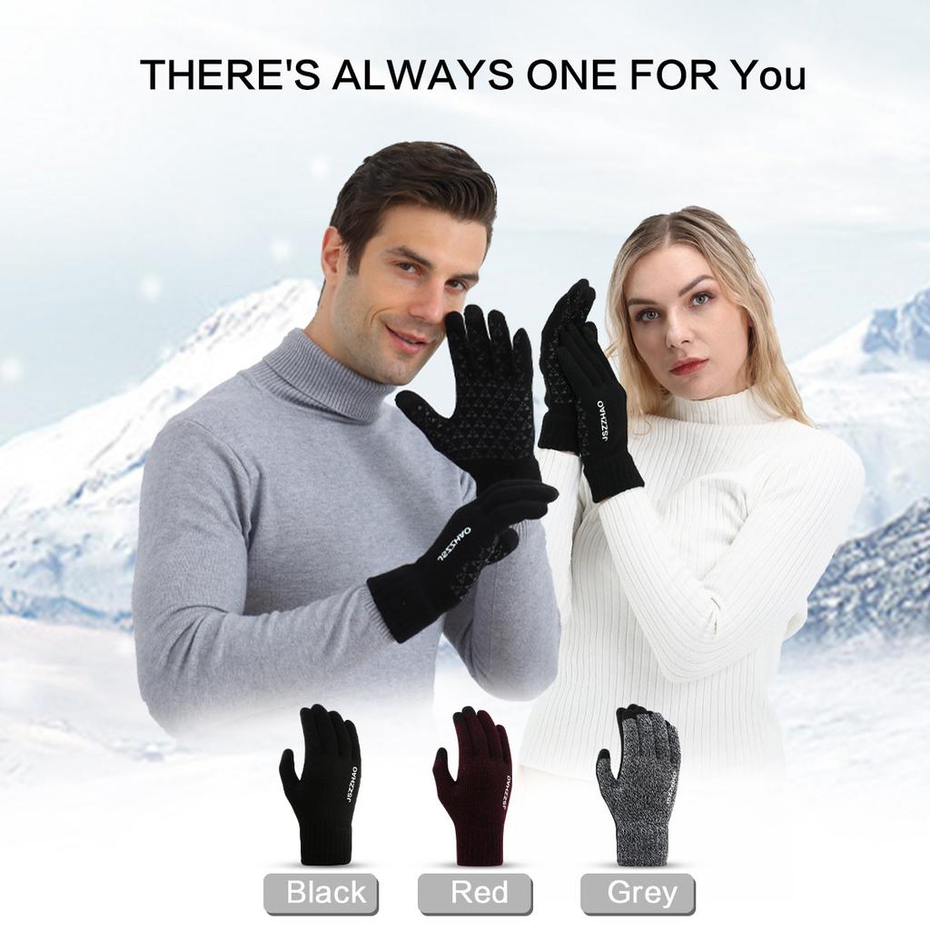 Outdoor Autumn and Winter Warm Gloves Fleece Running Gloves Men's and Women's Windproof Touch Screen Fitness Sports Photography