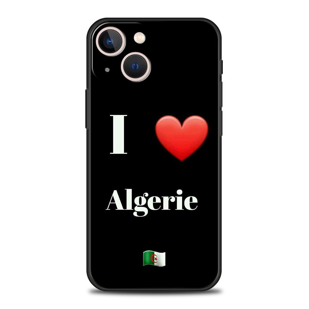 Algeria Flag Luxury Phone Case For iPhone 17 Air 16 Plus 13 15 14 12 11 Pro MAX 7 8 SE Soft TPU Black Cover