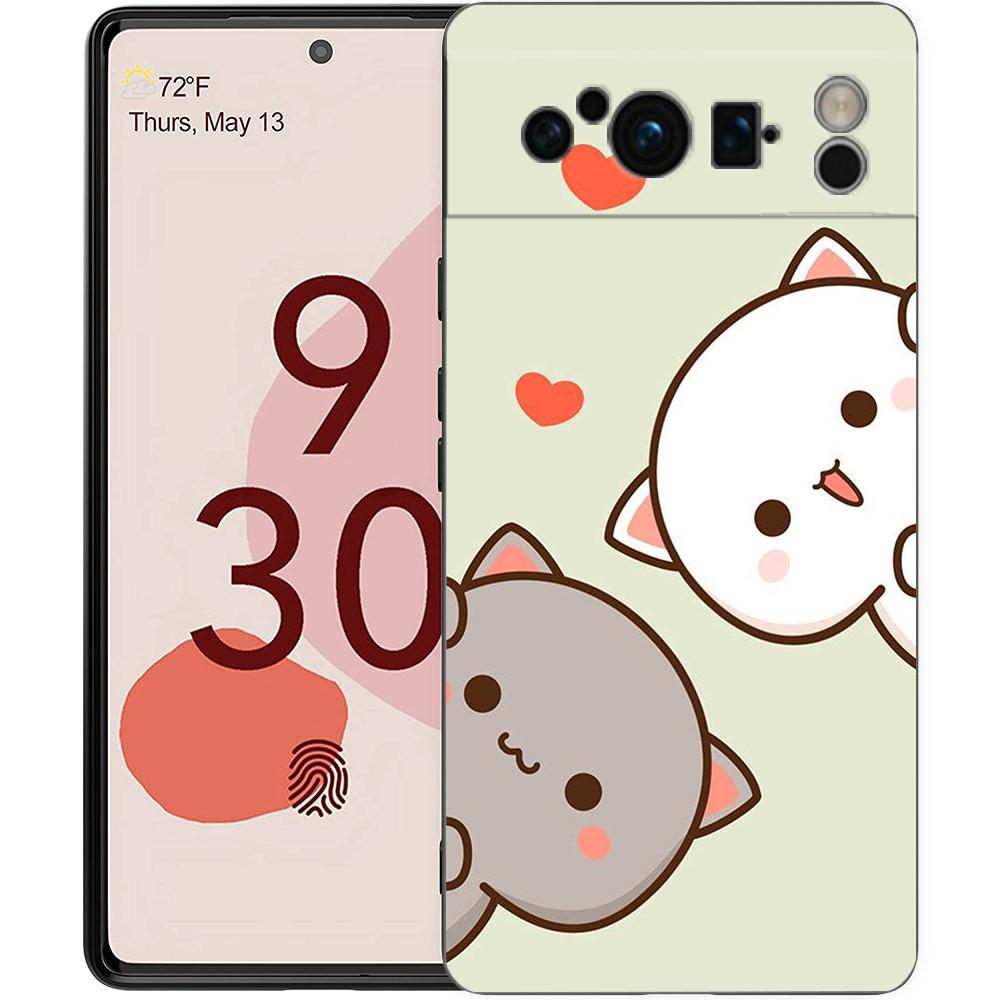 

Peach And Goma Cat Phone Case Cover for Google Pixel 8 7 6 7A 6A Pro Shockproof Silicone Soft 9 Pro XL 8 Pro 5G Shell Capas Bag Pixel 8 pro 5g