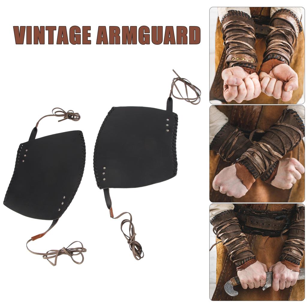 Rukavice na zápěstí, středověký chránič paže z umělé kůže, pouto na ruku, brnění, obvaz, punkový chránič paže