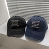 Classic Cotton Baseball Cap With Embroidered Letters For Casual Outdoor Wear