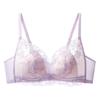 Comfortable French lace underwear ultra-thin anti-bumping rabbit ear cup without steel ring large chest small anti-sagging bra