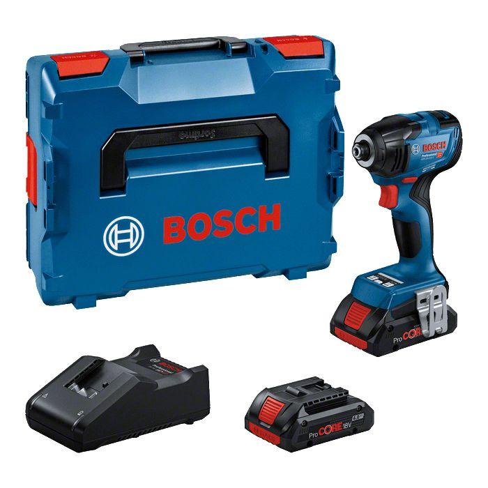 Visseuse à chocs - BOSCH - GDR 18V-210 C - 2 batteries 4.0 Ah - Chargeur - Module Bluetooth CGY 42