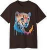 Cheetah Graphic Design Tee, Cheetah Shirt, Floral Vintage Tees, Art Design T-Shirt, Animal Graphic Tee, Animal Shirts 2