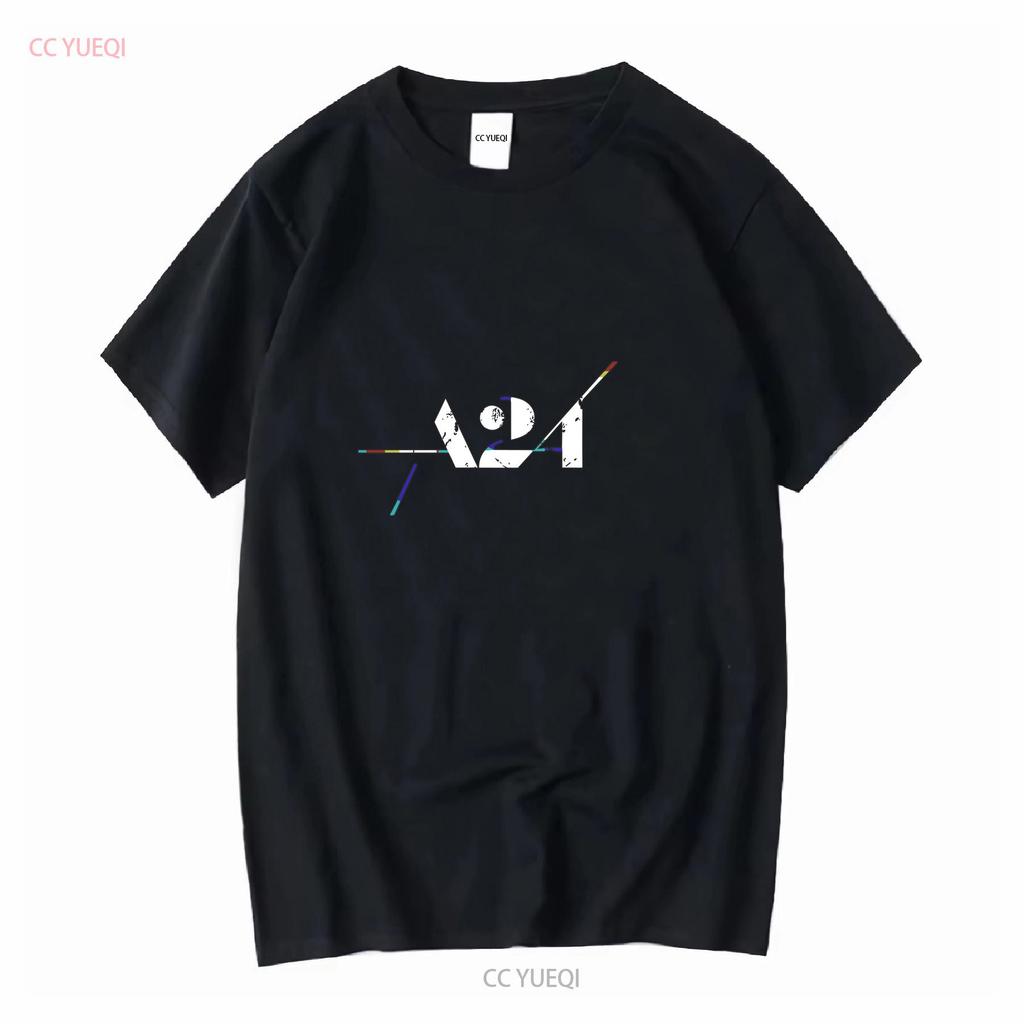 Great Unique A24 Text Art Retro Lovers T shirt CS1496 long or short sleeves vintage Washed streetwear Versatile