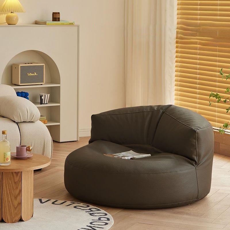 Leather Tatami Sofa Chair: Black, Lazy