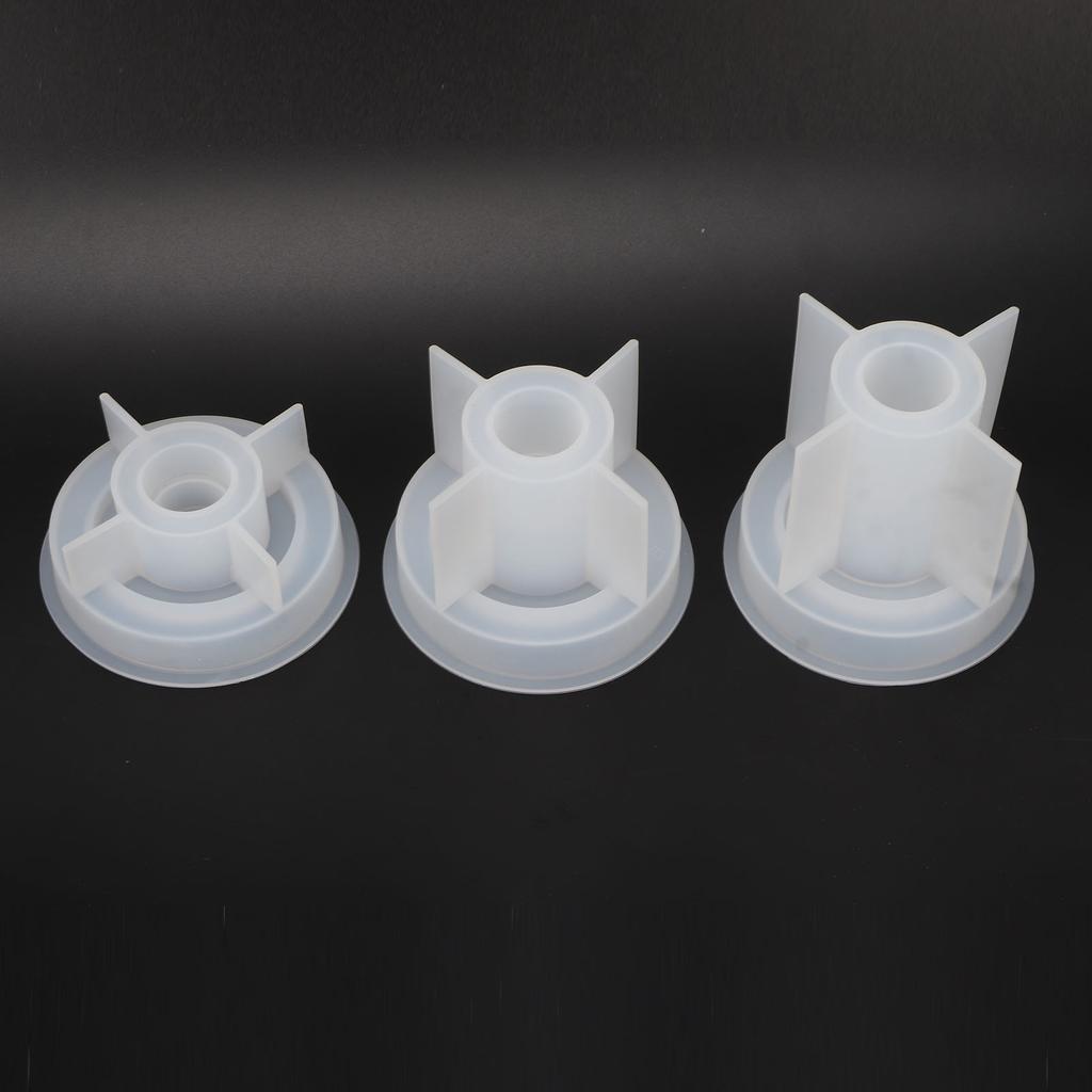3pcs 3D Silicone Candle Holder Mold Round Stable Base Easy Demold DIY Candle Holder Making Mold
