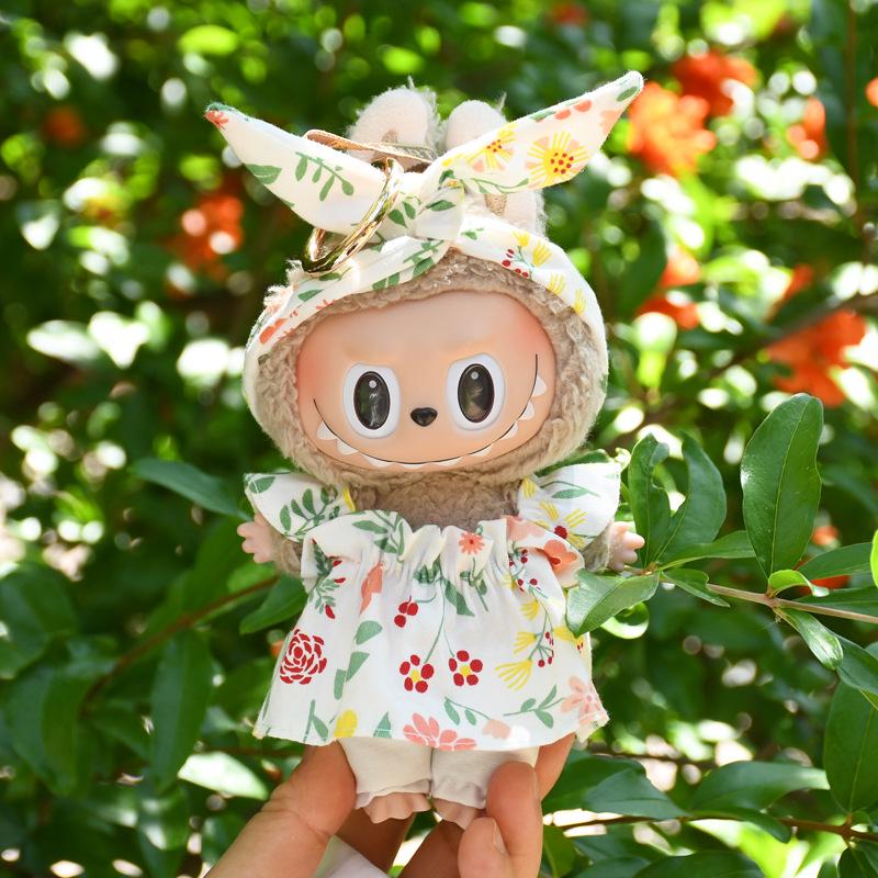 

Клетчатое платье 17 см с повязкой на голову для виниловых кукол