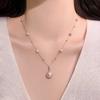 Light Luxury Pearl Choker Necklace Vintage Elegant Womens Necklace Fashion Versatile Crystal Collar Jewelry