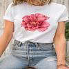 Short Sleeve Clothing Fashion Print Women O-neck Clothes Graphic T-shirt Lady Top Female Watercolor Trend Cute Shirt Tee
