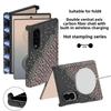 Luxury Business Carbon Fiber Texture Wireless Charger Case for Samsung Galaxy Fold 8 Fold 8 Ultra Hinge Matte Shockproof Anti Scratch Protection Cover