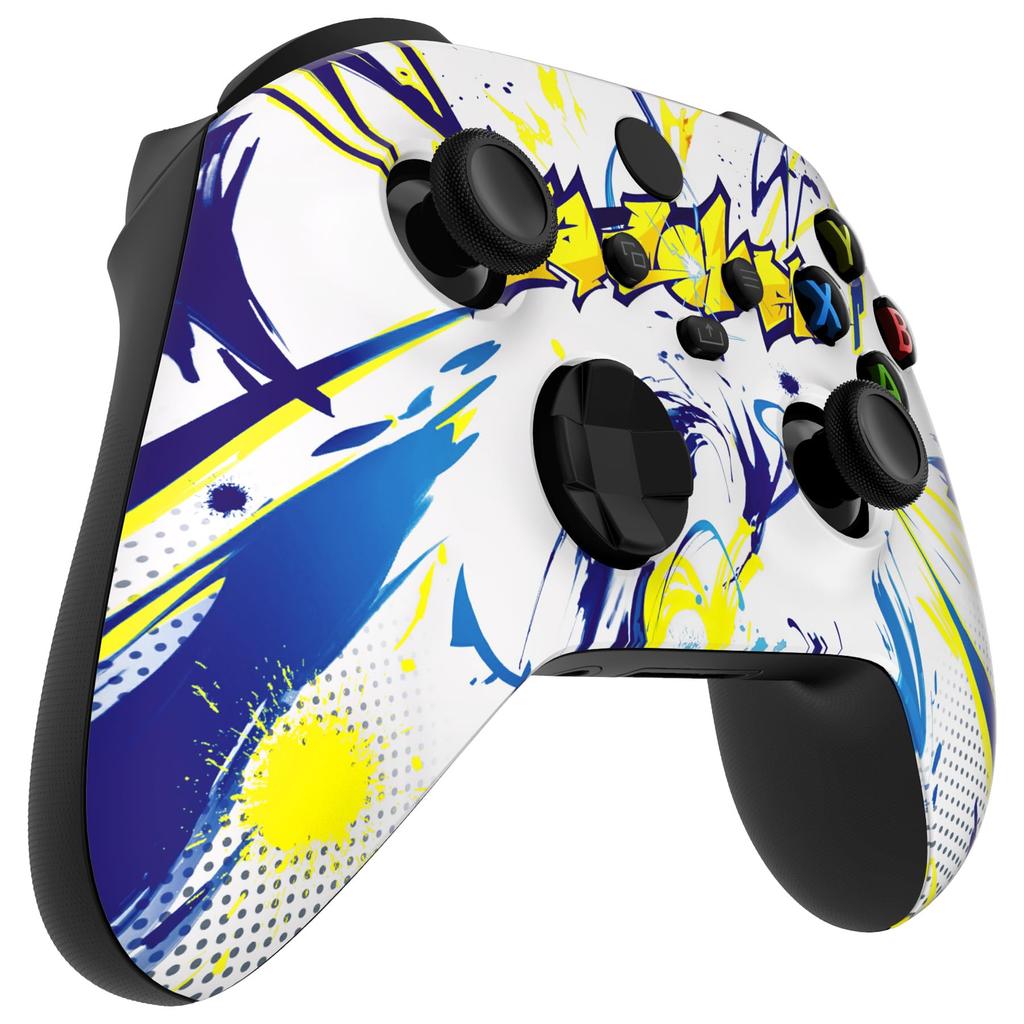 Coque avant personnalisée pour Xbox Series avec une façade Xbox Core à motifs non dans le X/S d'eXtremeRate, toucher doux (manette