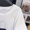 Plus Size Slimming Loose Round Neck Mid-Length Short-Sleeve Women's T-Shirt
