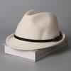 Elegant top hat Merino wool crimped warm winter hat fashionable versatile retro woolen basin hat British