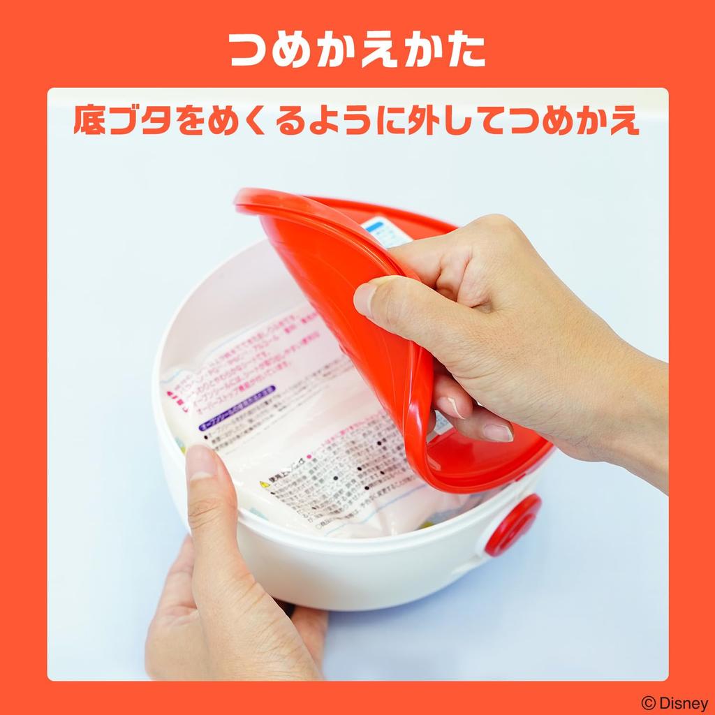 LEC Baymax Wet Wipes Case Pure Water Wet Made in Japan (Includes 99% Wipes), One-Push Open,