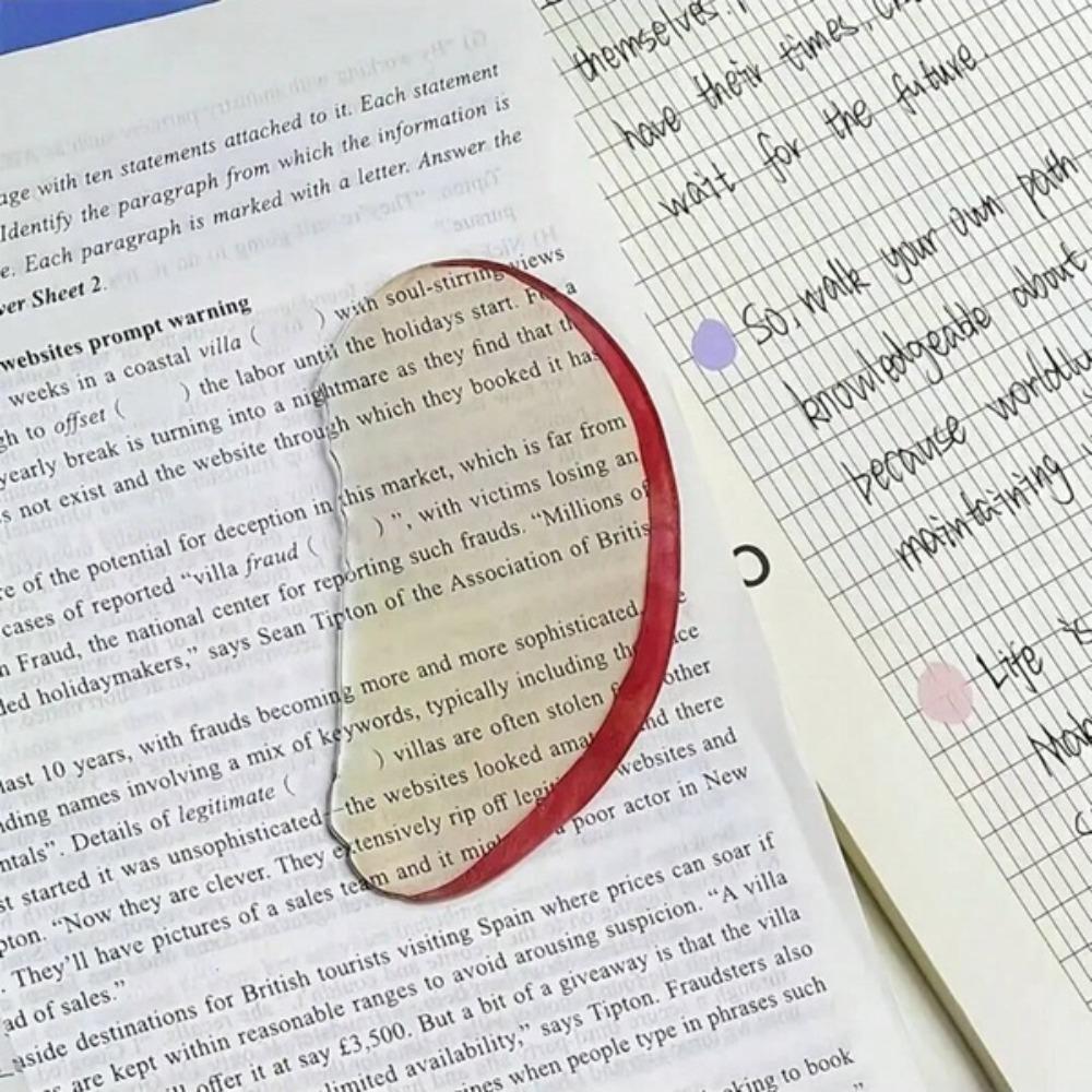Apple Slice Reading Bookmark Acrylic Note Bookmark New Pages Guide Marker  Birthday Gift