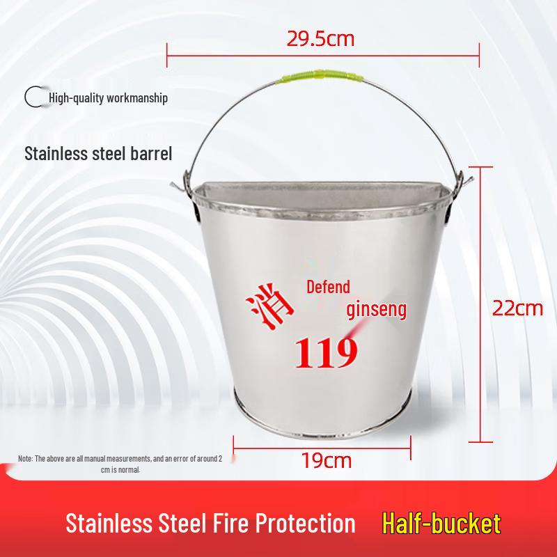 

Naiduo Premium Stainless Steel Fire Sand Bucket