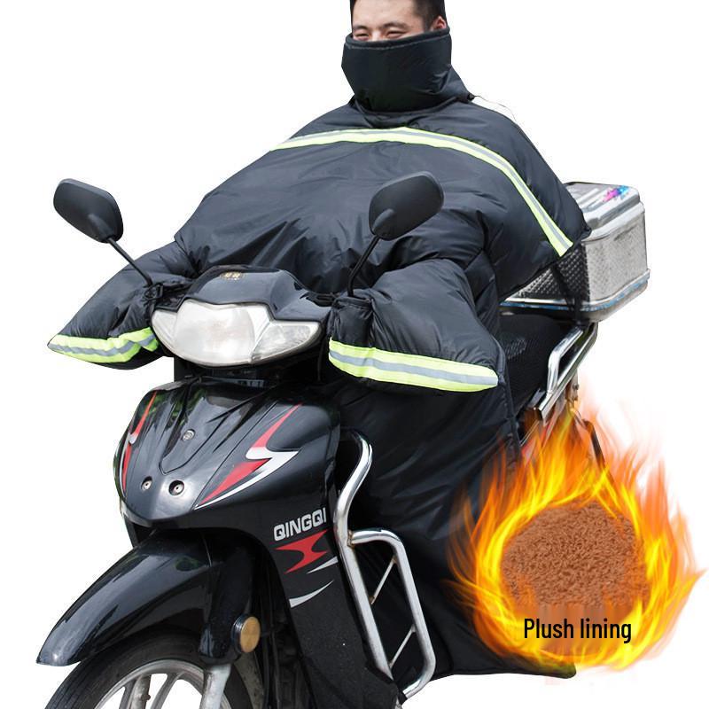 Men's Extra Large Winter Fleece-Lined Waterproof Motorcycle Windshield