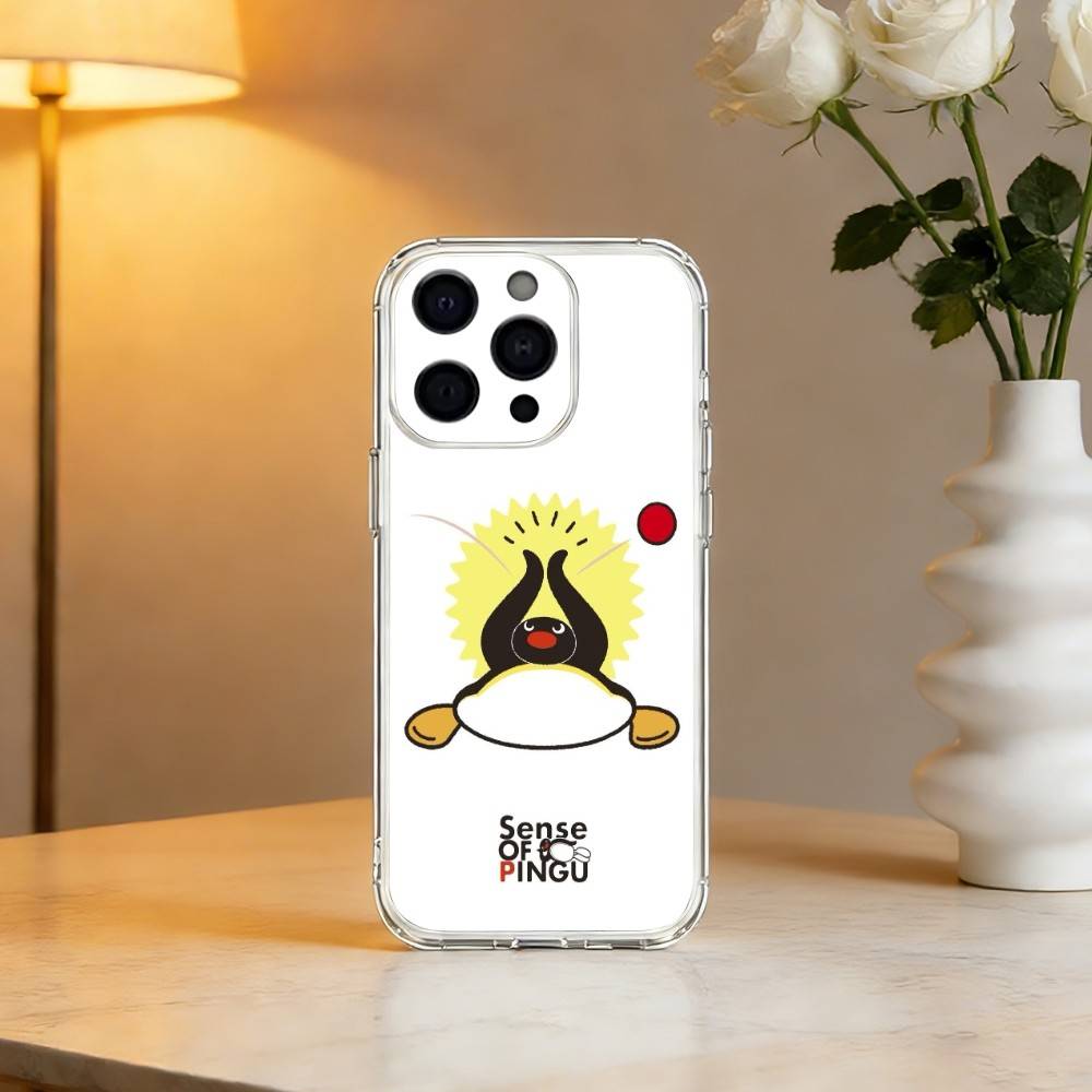 Emoticons P-Pingu Penguin Phone Case For iPhone 17 16 15 14 13 12 11 Mini Pro Max Plus Transparent Cover