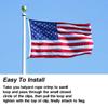 Outdoor Flagpole Hardware Repair '' Topper Gold Ball 4'' Cleat Hook 4pc Flag Clip Hooks