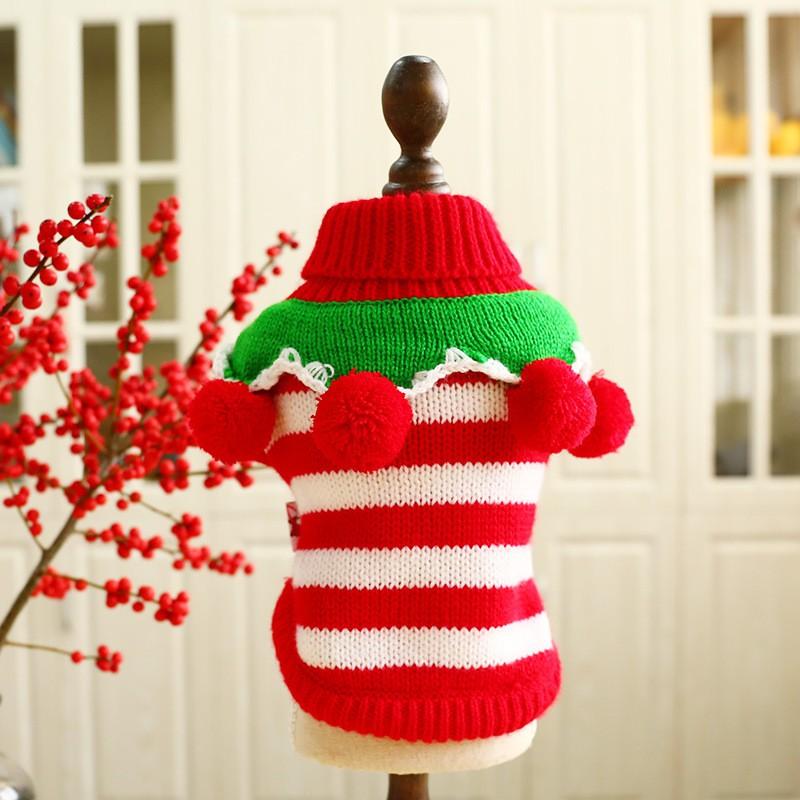 Pet Christmas Sweater Dogs Cats - Cute Holiday Knitwear In Festive Colors Acrylic Warm Winter Outfit