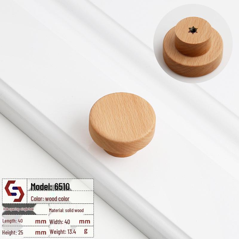 Creative Solid Wood Animal Door Handle for Children's Room Wardrobe, Drawer, and Cabinet