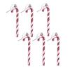 6 Pcs Candy Cane Christmas Ornament Plastic Twisted Candy Cane Christmas Tree Hanging Decoration for Xmas Tree Holiday Party Supplies