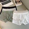 1PC Ice Silk Quick Dry Men Boxer Briefs Breathable Shorts Boxers Fashion Underpants Lace Jacquard