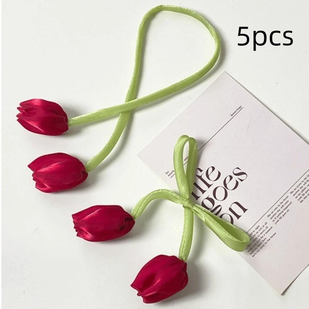 5Pcs Sweet Tulip Lace-up Straps Ornaments Curtains Tie Rope Fashion Curtain Tieback  Cake